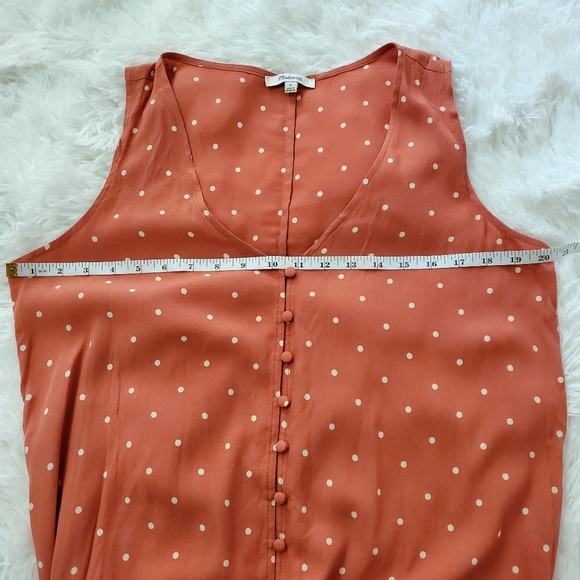 Madewell M Polka Dot Heather Button Front Dress - Picture 9 of 10